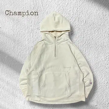 Champion 리버스 위브 단일 택 하프 지퍼 맨투맨 후디