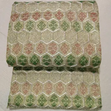 후쿠로 오비 앤티크 골드 컬러 육통 오비