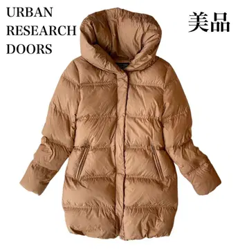 새상품급 어반 리서치 도어스 롱 다운 카멜 프리 사이즈 S~M