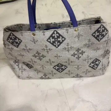그레이 다이아몬드 무늬 토트백