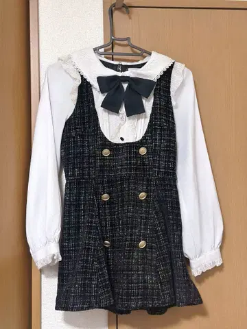 LIZ LISA 리즈리사 트위드 셋업 블랙 가을/겨울 양산