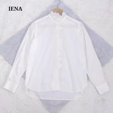 IENA 이에나 2024aw 스탠드 프릴 블라우스 내추럴 아이보리
