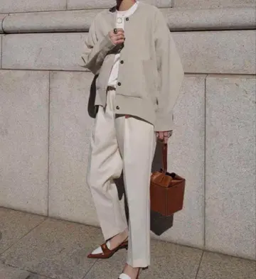 MACHATT 마차트 블루종 베이지 | 아모사 니트 블루종