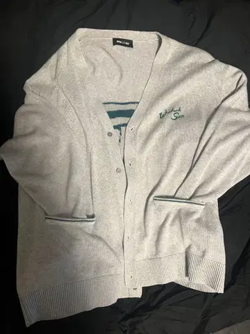WIND AND SEA 그레이 가디건 M 사이즈