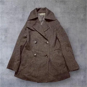 데프레 고급 울 헤링본 2웨이 남성용 라이크 하프 코트