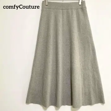 콘피튤 맨투맨 원단 플레어 스커트 [ 38 ] 그레이 캐주얼