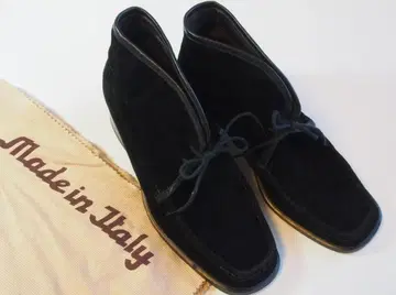 정가 6만 이탈리아제 스웨이드 숏부츠 블랙 스퀘어 토 빈티지