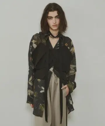 라벨에튀드 오리지널 vintage 플라워 프린트 릴랙스 셔츠