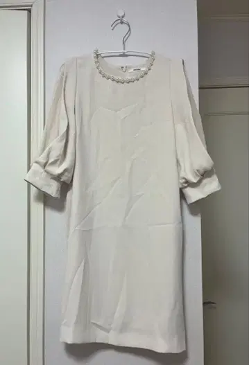 Snidel 아이보리 오부 소매 원피스