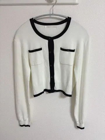 릴리안 캐럿 바이컬러 가디건