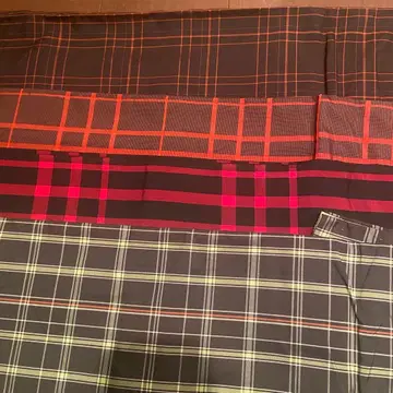 예고 체크 무늬 기모노