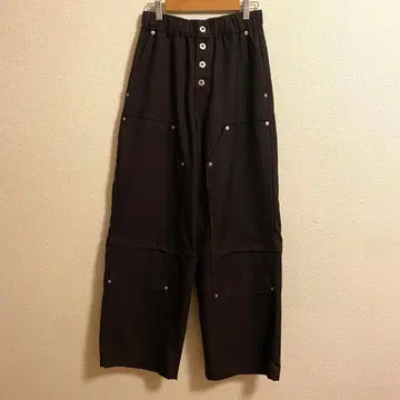 WISHFOREVER 2WAY DOUBLE KNEE WIDE SLACKS