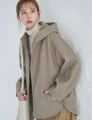 택 포함 새상품 ROPE' PICNIC 저리 멜톤 집업 후디 M