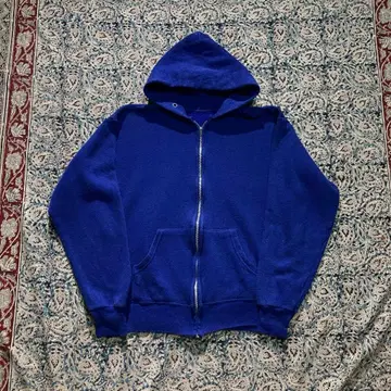 60s 지퍼 후드티 크롭 페이드 박스 원포인트 Vintage 50s