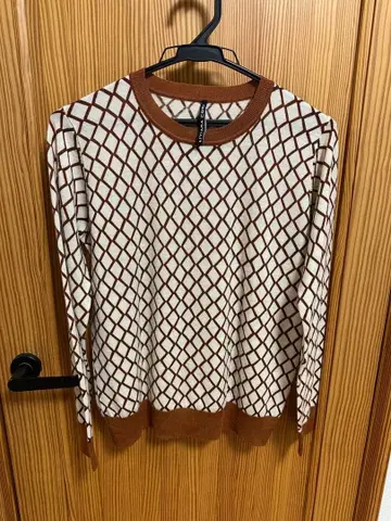 LIVIANA CONTI 다이아몬드 패턴 긴팔 스웨터