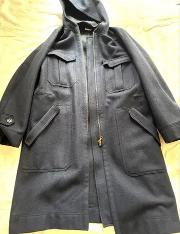 DRIES VAN NOTEN 네이비 아카이브 울 코트