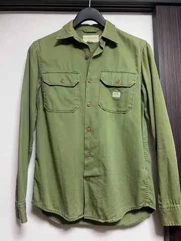 DENIM & SUPPLY 올리브 그린 긴팔 셔츠