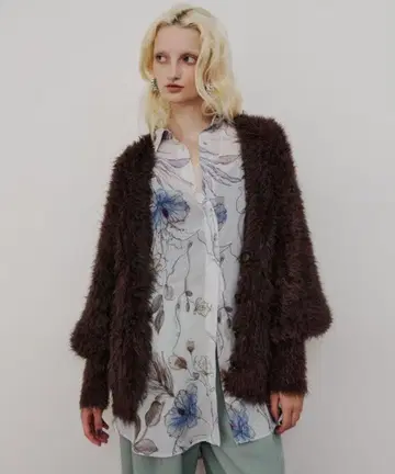 라벨에튀드 오리지널 빈티지 플라워 프린트 릴랙스 셔츠