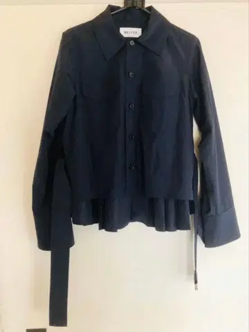 BELPER 벨퍼 블라우스 셔츠 숏 트렌치 네이비