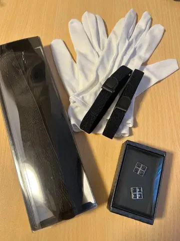 브라이덜 남성용 4종 세트 암밴드, 커프스, 장갑, 서스펜더