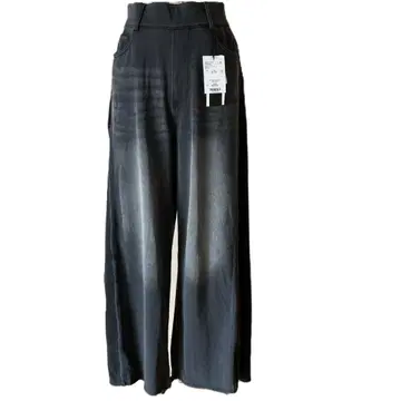 [ 새상품y 택 포함 ] PAGEBOY 와이드 프리컷 데님 블랙 F