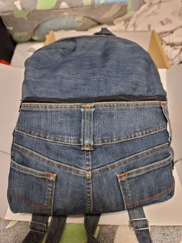 데님 백팩 인디고 블루