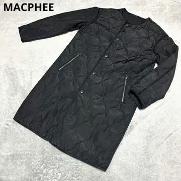 [ 새상품급 ] MACPHEE 나일론코튼 퀼팅 노카라 코트