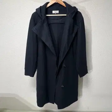 A.T ATSURO TAYAMA 후드 부착 롱 코트 네이비