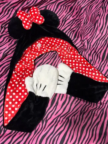 미니 마우스 플리스 캡 장갑 세트