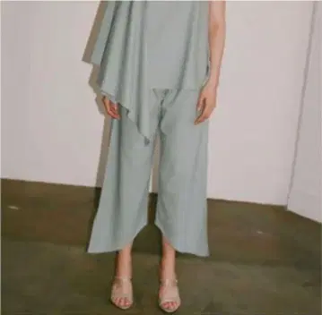 baserange 베이스랭지 실크 팬츠 블루 아이스 블루