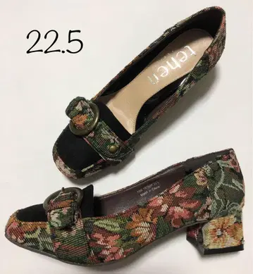 꽃무늬 22.5cm 하이힐 펌프스