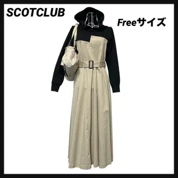 [ SCOTCLUB ] 도킹 원피스 후드 벨트 개더 야마다야