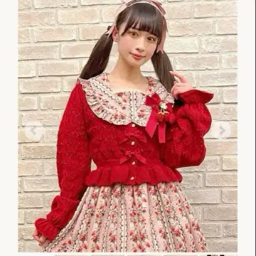 새상품급 axes femme Kawaii 하트 시스루 니트 볼레로