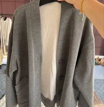 택 포함 새상품 Mal. 오리지널 가디건 차콜