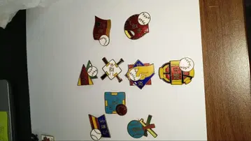 잡지 [모험왕]의 부록이었던 [자자마큐단] 핀 배지 세트