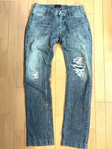 TMT 데미지 블랙 데님 청바지 M 사이즈