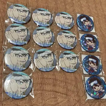 Dr.stone 백면상 캔뱃지 크롬