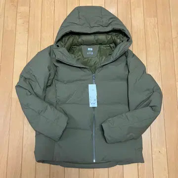 유니클로 심리스 다운 파카 men's L 34 브라운