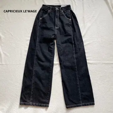 CAPRICIEUX LE'MAGE 사이드 턱 데님 black 36