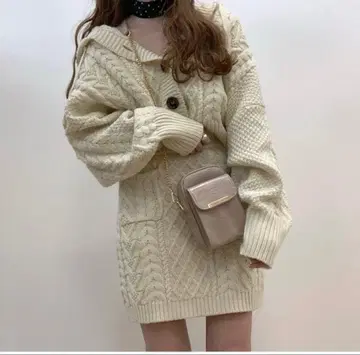 Heather 헤더 YUMMYKNIT 후디 캐러멜 F 프리 사이즈
