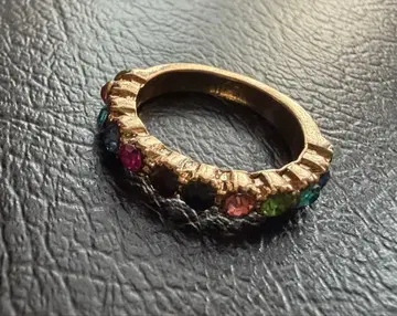 아쉬페 프랑스 멀티 컬러 스톤 이터니티 반지 11호