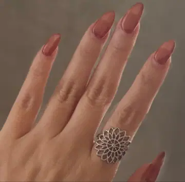 아쉬페프랑스 플라워 실버 컬러 반지 12.5호