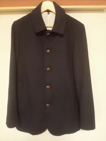 무인양품 우드 버튼 울 코트