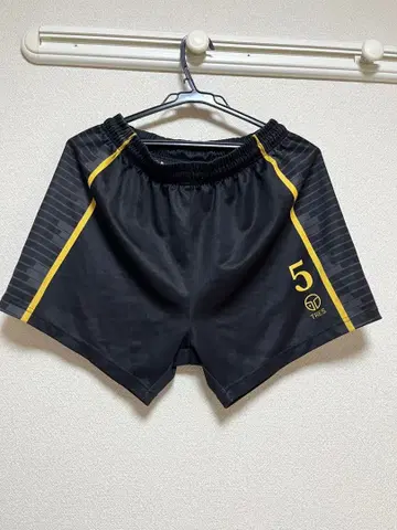 블랙 스트라이프 숏팬츠 배구 게임 팬츠