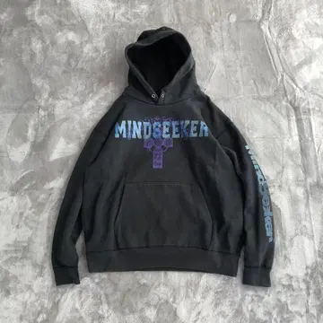 Midseeker 마인드 시커 후드 맨투맨 블랙 블랙 속기모