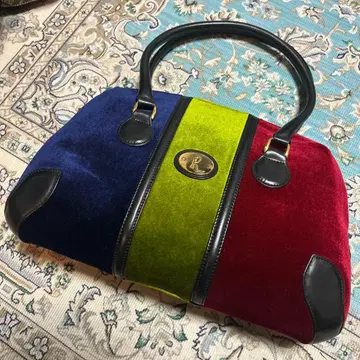 로베르타 디 카메리노 벨벳 핸드백 파랑 그린 빨간색