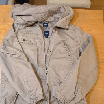 Gap 후드 부착 모즈 코트 M 베이지