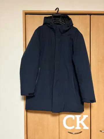 Calvin Klein 후드 부착 충전솜 코트 L 네이비