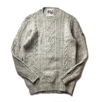 [ 90s ] 영국산 잉글랜드 럭비 피셔맨 니트 베이지