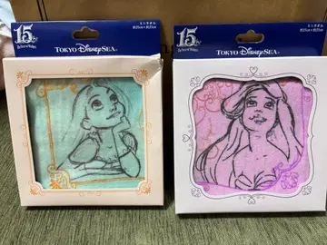 디즈니 15주년 프린세스 미니 타월 2세트